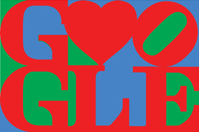 Feliz Dia de São Valentim da parte da Google e de Robert Indiana