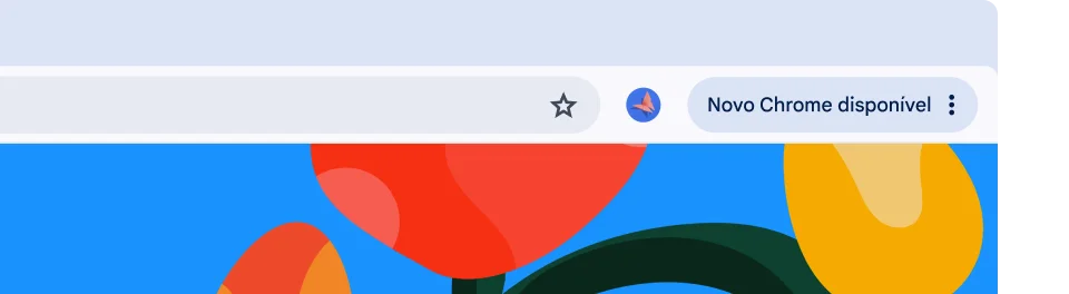 Uma interface do navegador mostra o botão 